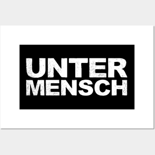 Untermensch 2A - Word typography quote meme funny gift merch grungy black white tshirt Posters and Art